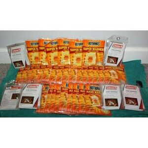 Hot Hands Hand Warmers Heaters Lot Of 37 Pairs 73 Warmers Feet Coleman Camping